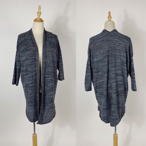 J. JILL Pure Jill Open Kimono Cardigan Gray Small